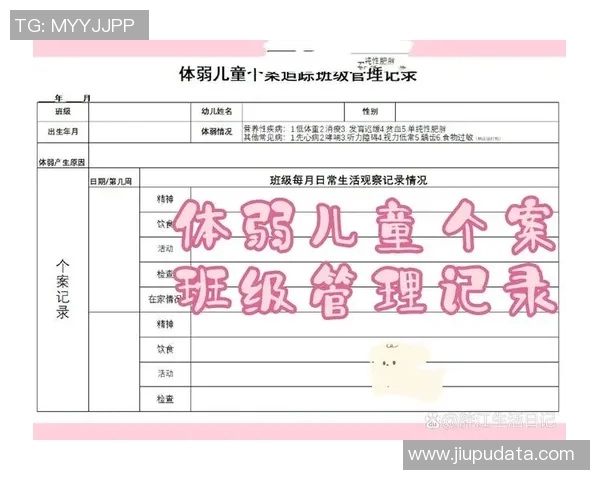 体弱儿童体育锻炼个案管理与照护记录的有效策略与实施方案探讨